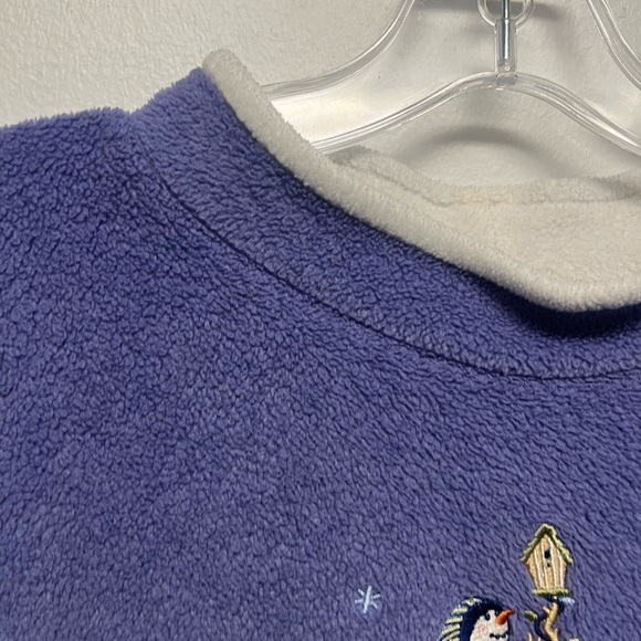 Fleece Snowman Embroidered Top XL - Picture 4 of 6